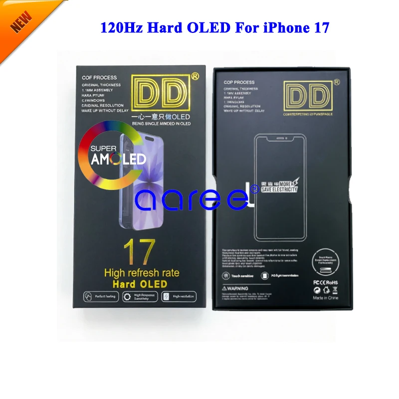 Новая модель DD Brand: Жесткий OLED LCD-экран 120 Гц для iPhone 17, дисплей LCD, сенсорный дигитайзер в сборе
