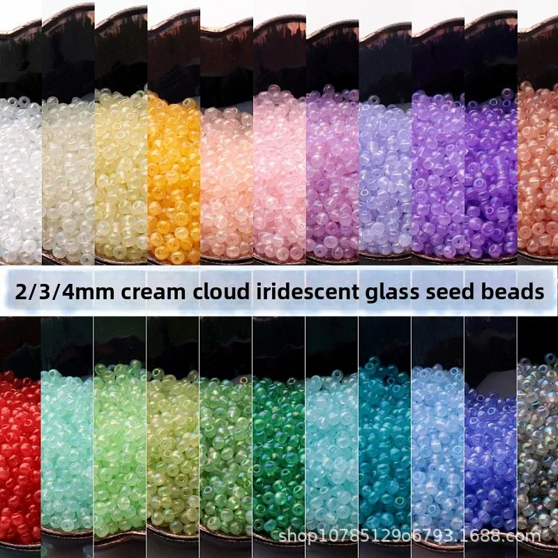 Hervorragende 2/3/4 mm cremefarbene Reisperlen, handgefertigte DIY-Perlen, lose Perlen, Zubehörperlen