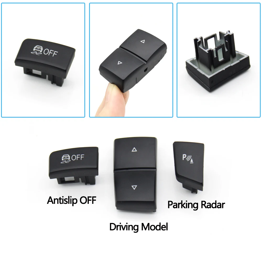 LHD RHD Car Antislip OFF Sport Comfort Model Radar Parking Switch Button For BMW 5 6 X3 X4 Series F10 F11 F06 F12 F13 F25 F26