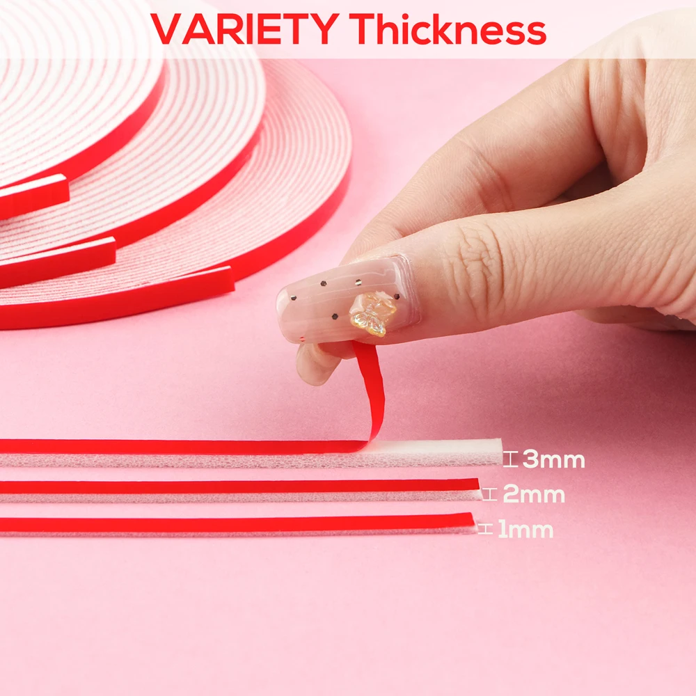 1mm/2mm/3mm Thickness Double Sided Adhesive Foam Roll Stciky 3D Foam Tape For Shaker Card To Add Dimension Layering Craft Making