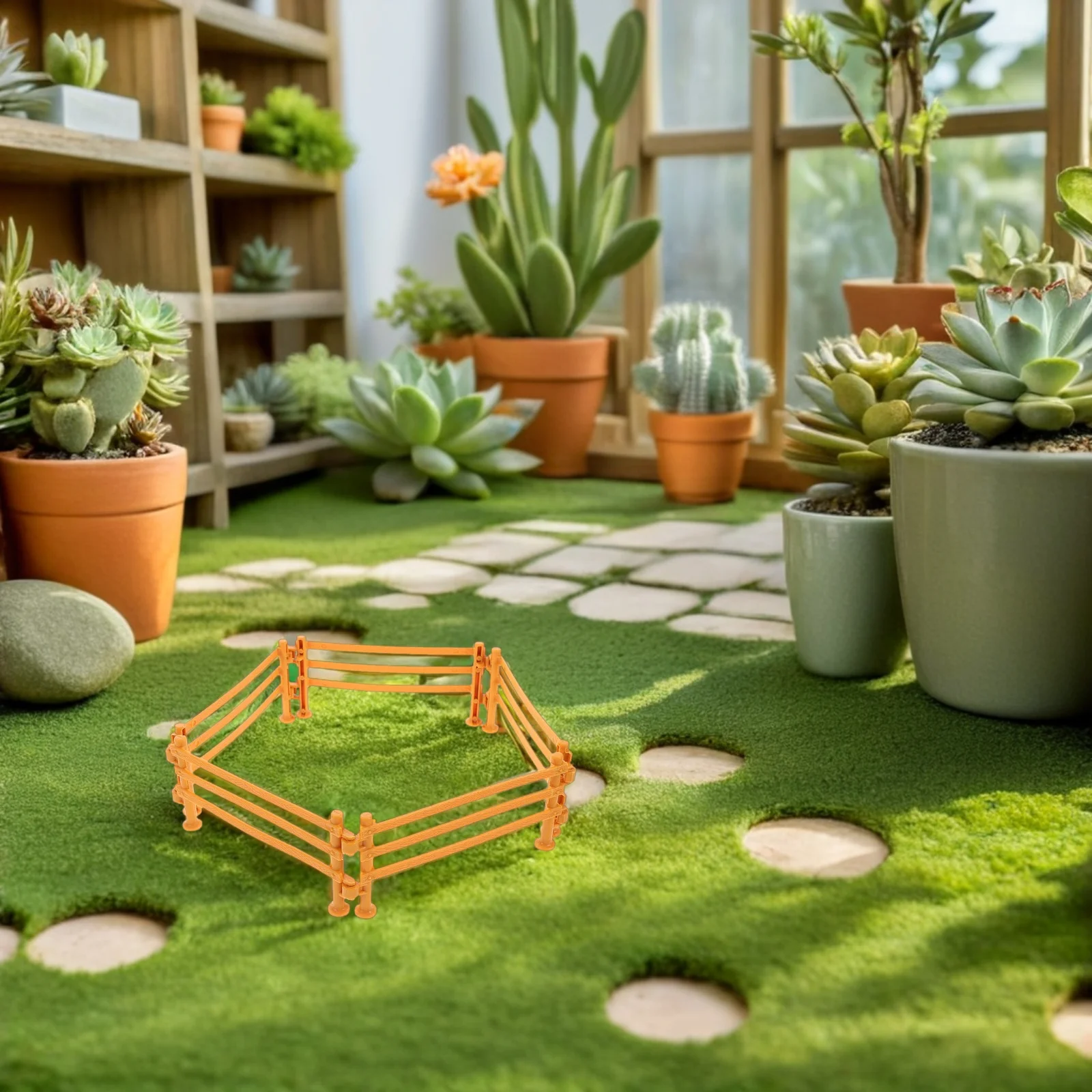 60 peças mini cerca de piquete para casa de fadas diorama pequena cerca de jardim conjunto de painéis de plástico