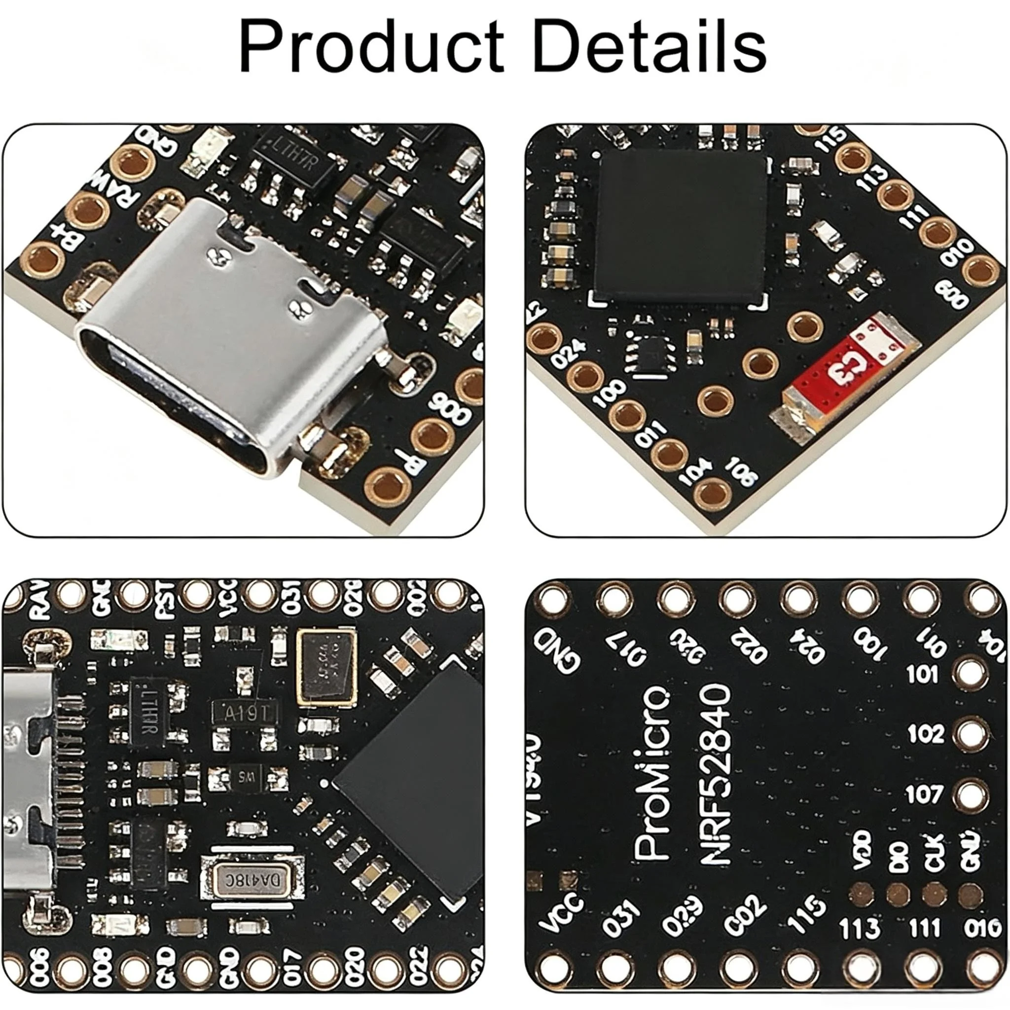1-10PCS Pro Micro NRF52840 Development Board Compatible With Nice!Nano V2.0 Bluetooth Charging Management Pro Micro NRF52840