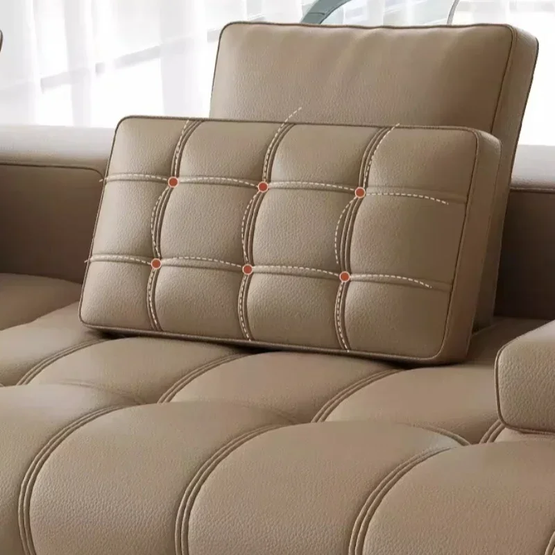 #I-shaped Sofas Luxury Leather Lawrence Comfortable Sofa Living Room Sofas And Seating Couch Home Furniture Luxury Modern Sofa