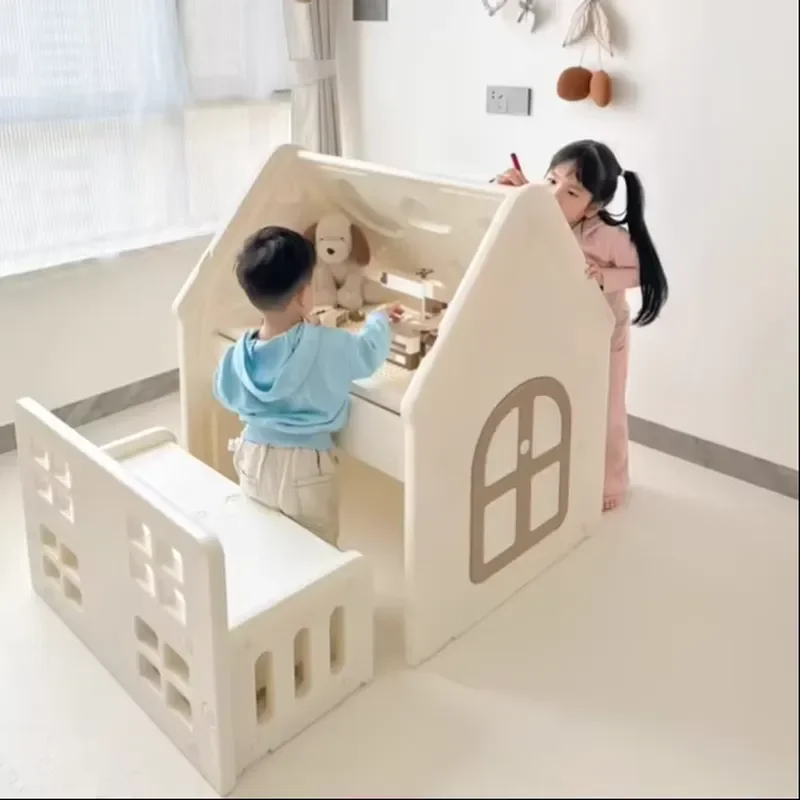 New modern folding multi-function children's play table with building block, suitable for school and bedroom use