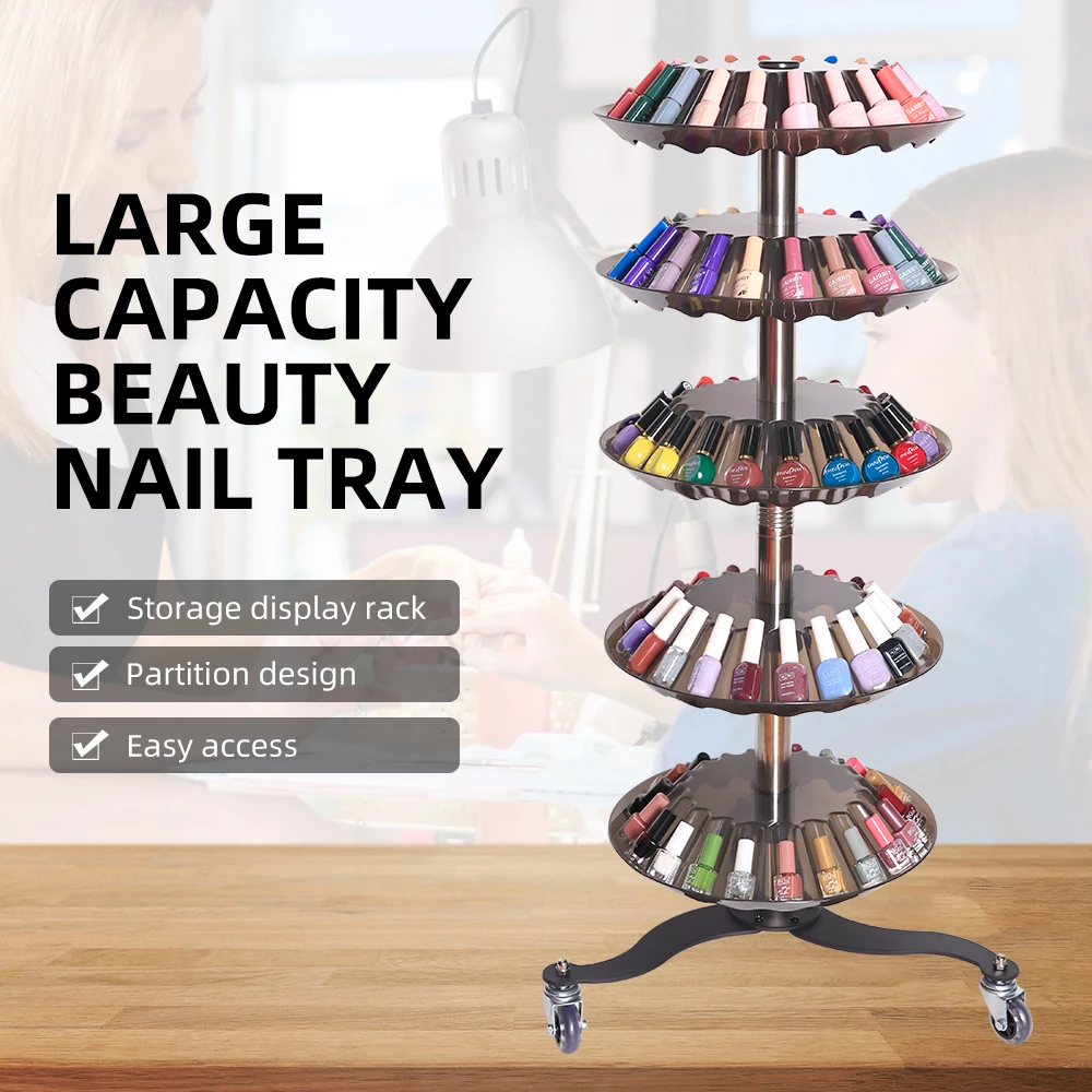 36/95grid Nail Polish Glue Display Rack Nail Accessories Support Multi-layer Simple Mounting Rack 3/5Layer Nail Tools Rack