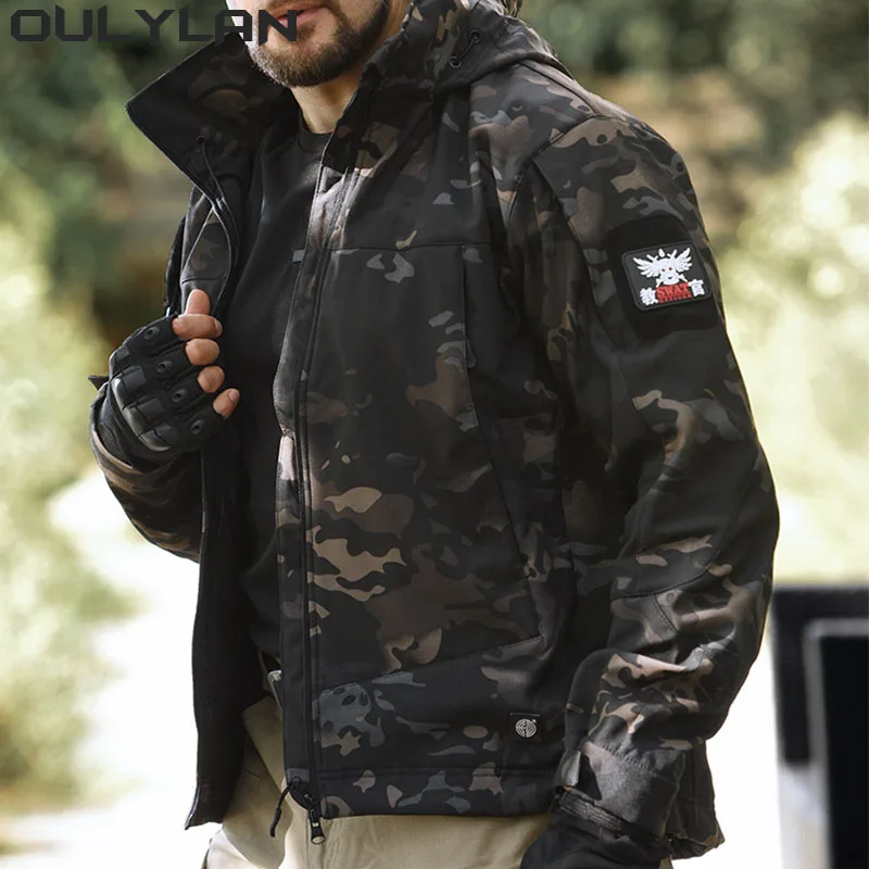 

Hiking Hiking Brand Warm Windbreaker Coat Fleece Coat Winter Warm Long Sleeved Military Uniform Tactical Equipment