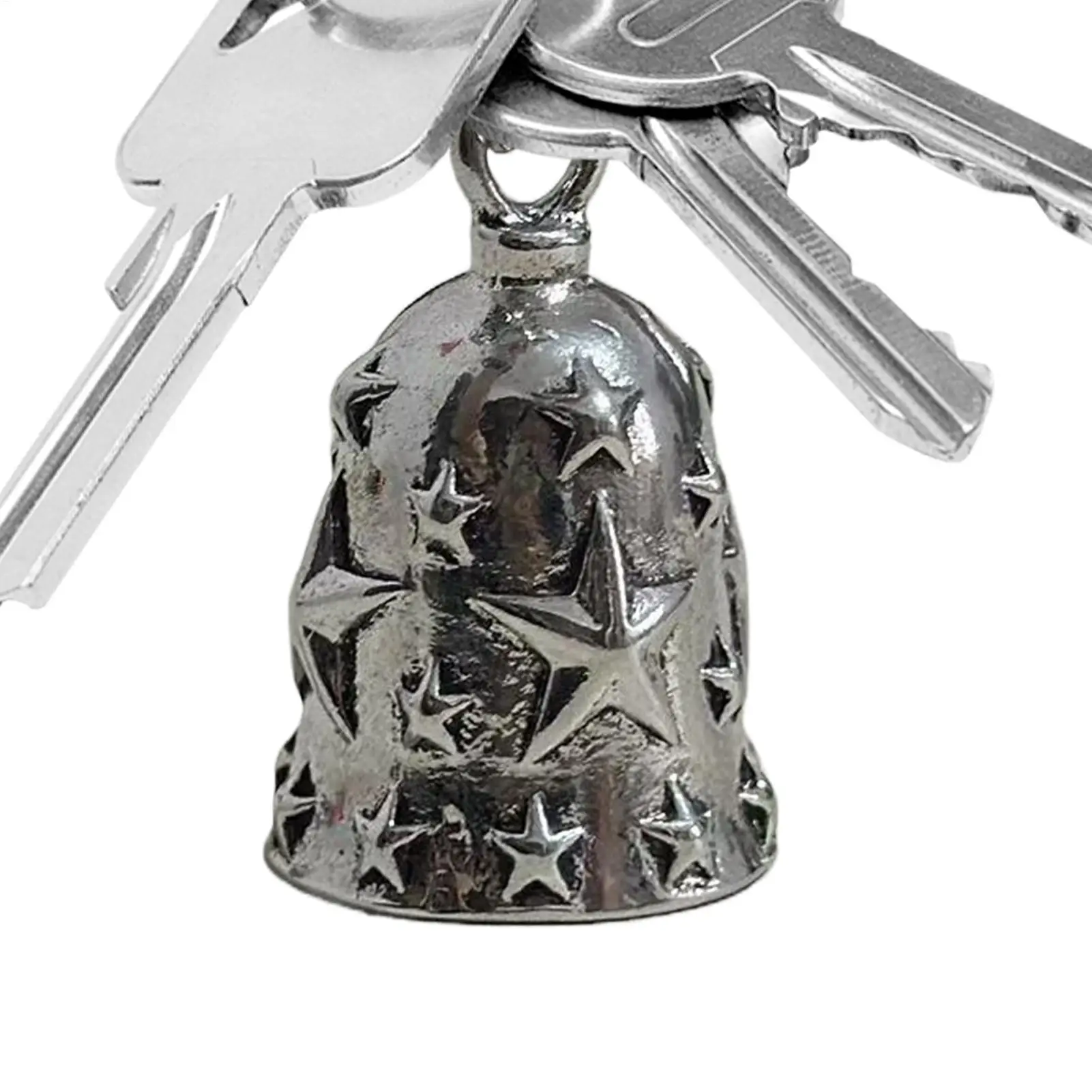 Riding Bells Embossed Star Alloy Pendant Motorcycle Bell Key Chain Pendant For Urban-Commuting Weekend Touring Long-Distance
