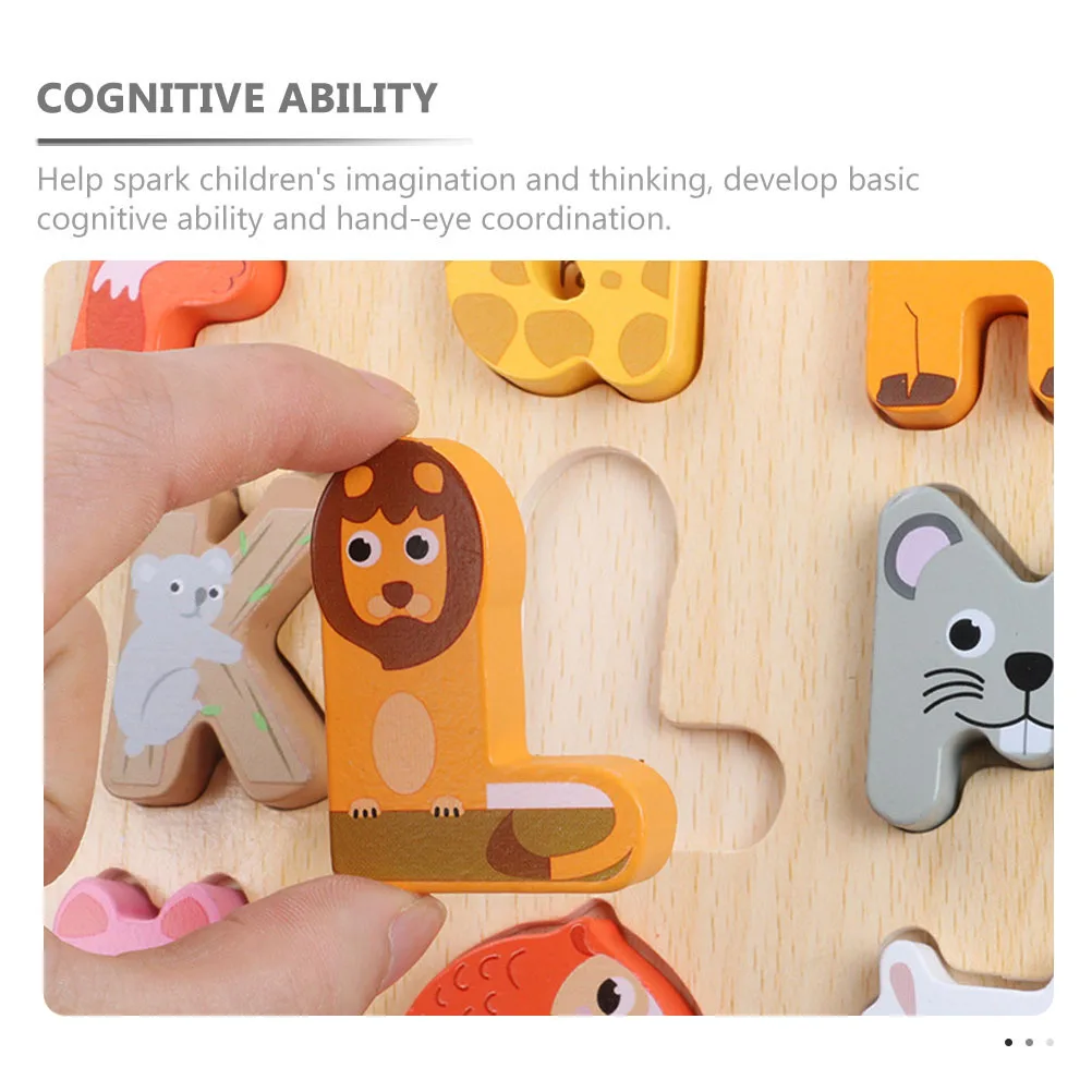 Quebra-cabeça de madeira para crianças, placa de quebra-cabeça com bordas suaves, aprendizagem durável para crianças, jogo de quebra-cabeça educacional, acessório para crianças