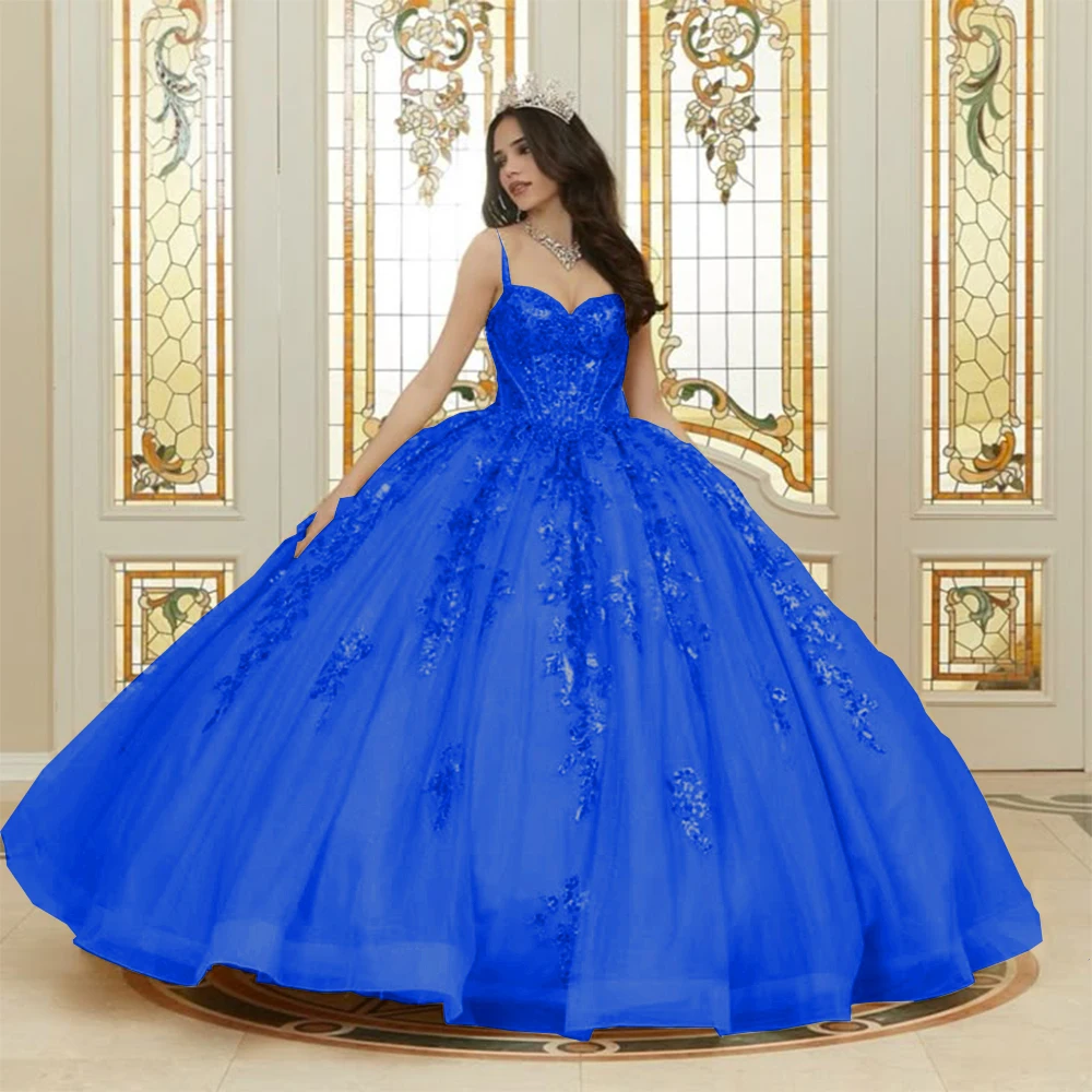 سباركلي زين فساتين Quinceanera السباغيتي حزام الحلو 16 عيد ميلاد فستاين سهرة/فساتين الحفلات مخصص القوس الفاخرة فستان فوشيا quince