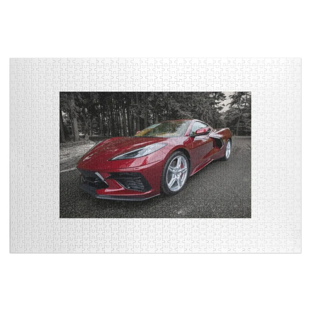 

C8 Corvette Головоломка с изображением дерева для взрослых, индивидуальное имя, деревянное деревянное имя, головоломка