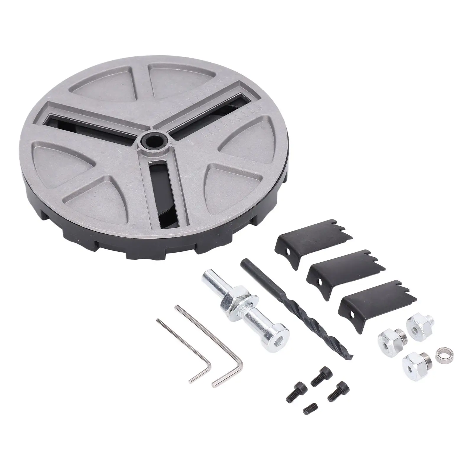 Adjustable Punching Saw Tool for Round Holes with Positioning Bit and Three Tooth Blades for Various Diameters