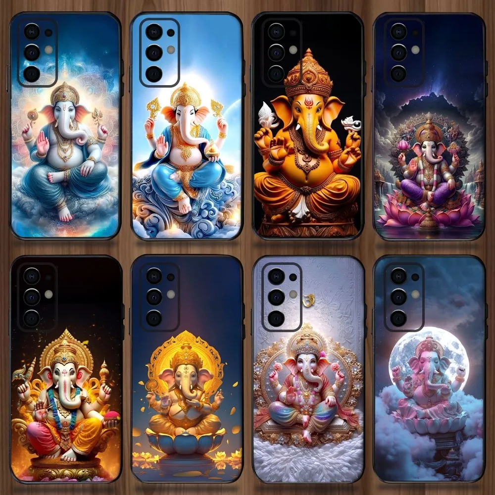 

Ganesh Elephant God Phone Case For Samsung Galaxy A13,A21s,A22,A31,A32,A52,A53,A71,A80,A91 Soft Black Cover