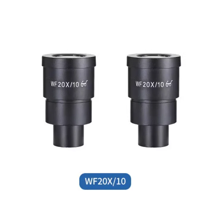 2PCS WF10X/22  WF20X/10 Wide Field Eyepiece For Binocular Trinocular Stereo Microscope 30MM Installation Interface