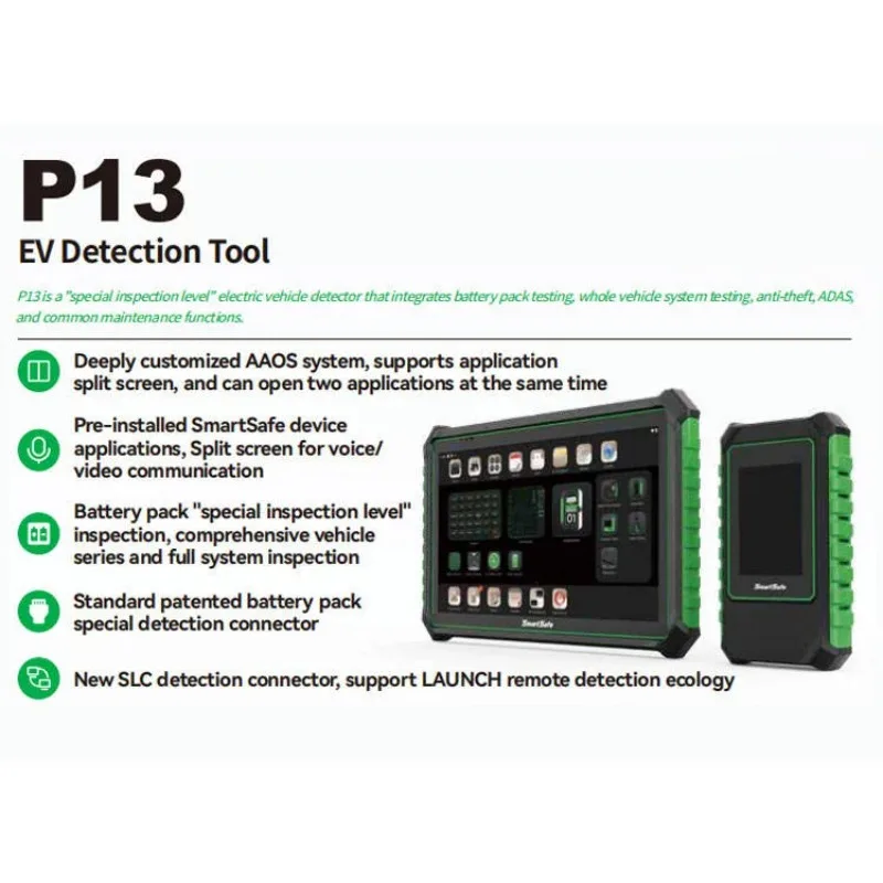 Smartsaft P13 EV سيارة ماسح ضوئي تشخيصي جديد الطاقة مركبة كاشف أخطاء المحرك محلل للصيانة P01 P03