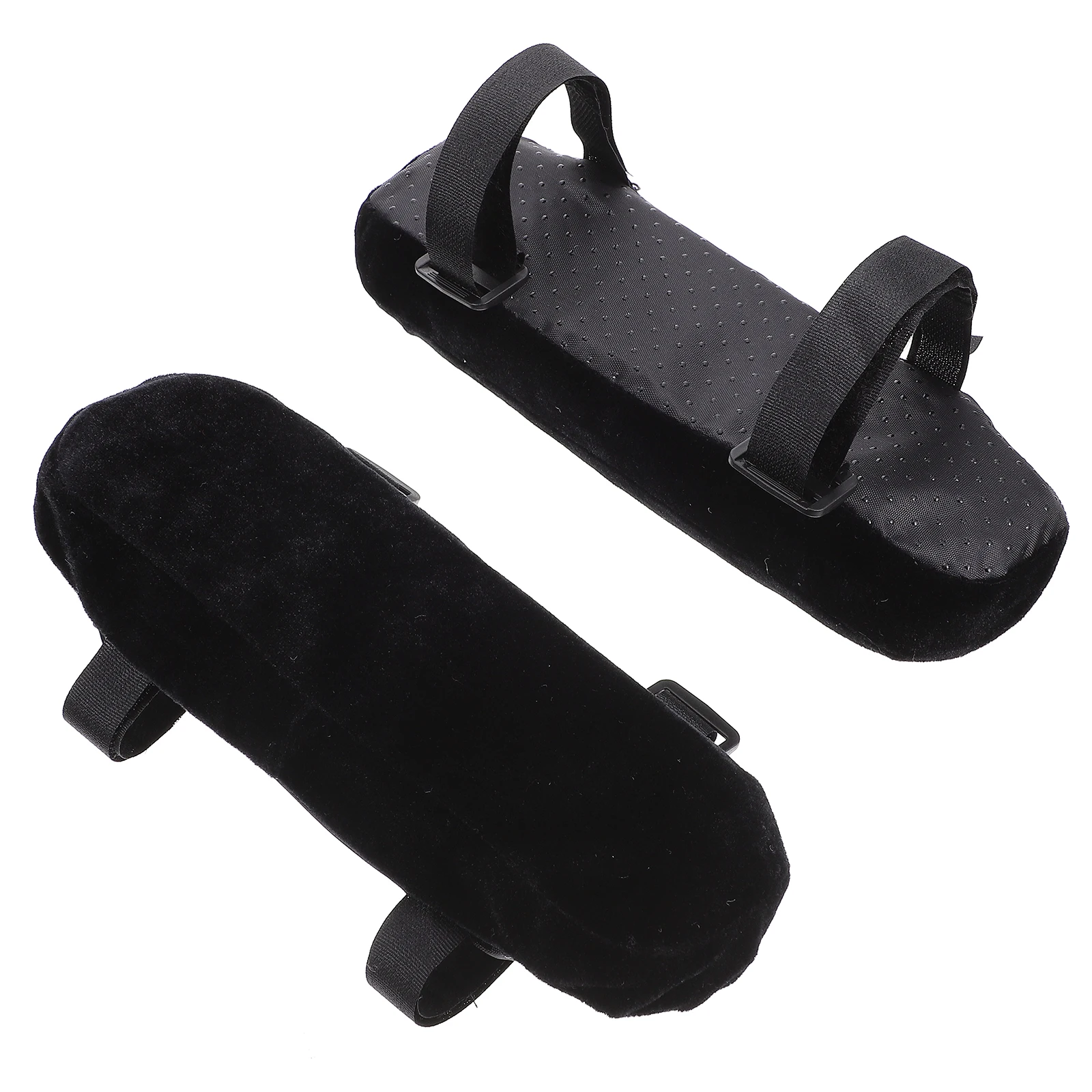 

2pcs Armrest Pad 21x8x4cm Thick Memory Foam Non-slip Cloth Office Gaming Chair Elbow Support Cushion Black Computer