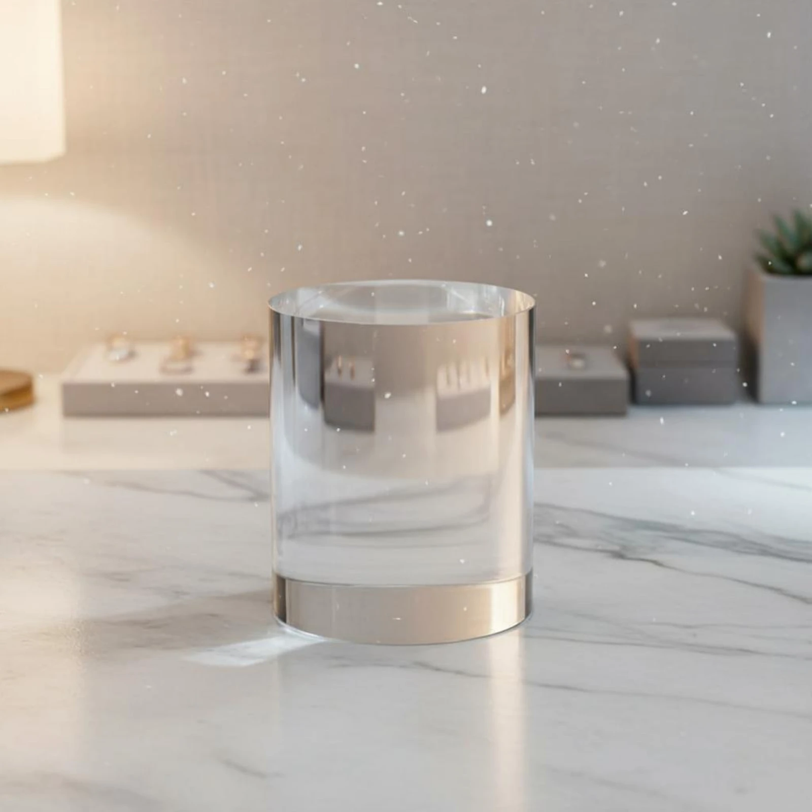 

8 Pieces Acrylic Cylinder Riser High Clarity Transparent Acrylic Pedestal Round Display Base Lightweight