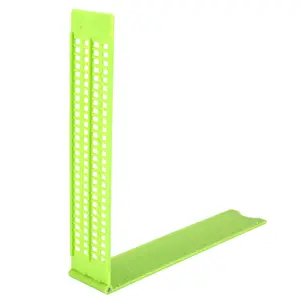Bilashmart 4 Lines 28 Cells Braille Slate Braille Writing Slate Plastic Braille Slate Kit Green (2)ABGI