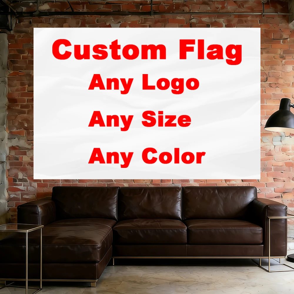 Bannière de drapeau personnalisée, imprimez votre propre logo, image, design, texte, photo