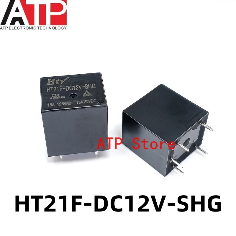 10PCS HT21F-DC5V-SHG HT21F-DC12V-SHG 277VAC 30VDC A set of normally open 15A power relays