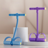 Four Tubes Six Tubes Stirrup Puller Thin Waist Thin Legs Sit-ups Auxiliary Tension Rope Tension Belt Gym Equipment for Home