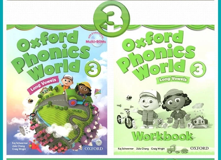 10หนังสือ Oxford ธรรมชาติการสะกดตำรา Oxford Phonics World 5 Textbook + 5 Workbook เด็กสอนภาษาอังกฤษการเรียนรู้ + CD