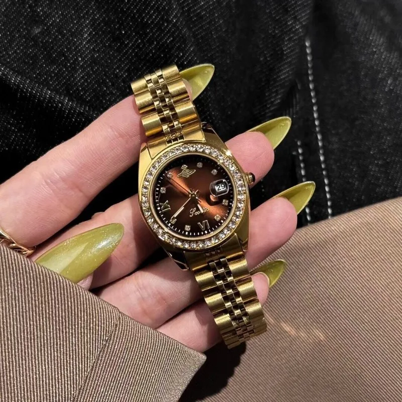 New waterproof women's watch fades into a sense of luxury, elegant, light luxury, fashion trend, automatic quartz watch
