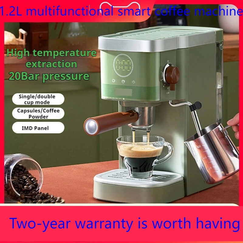 Máquina de café com extração semiautomática, máquina de cápsulas de café expresso americana, alça pequena doméstica