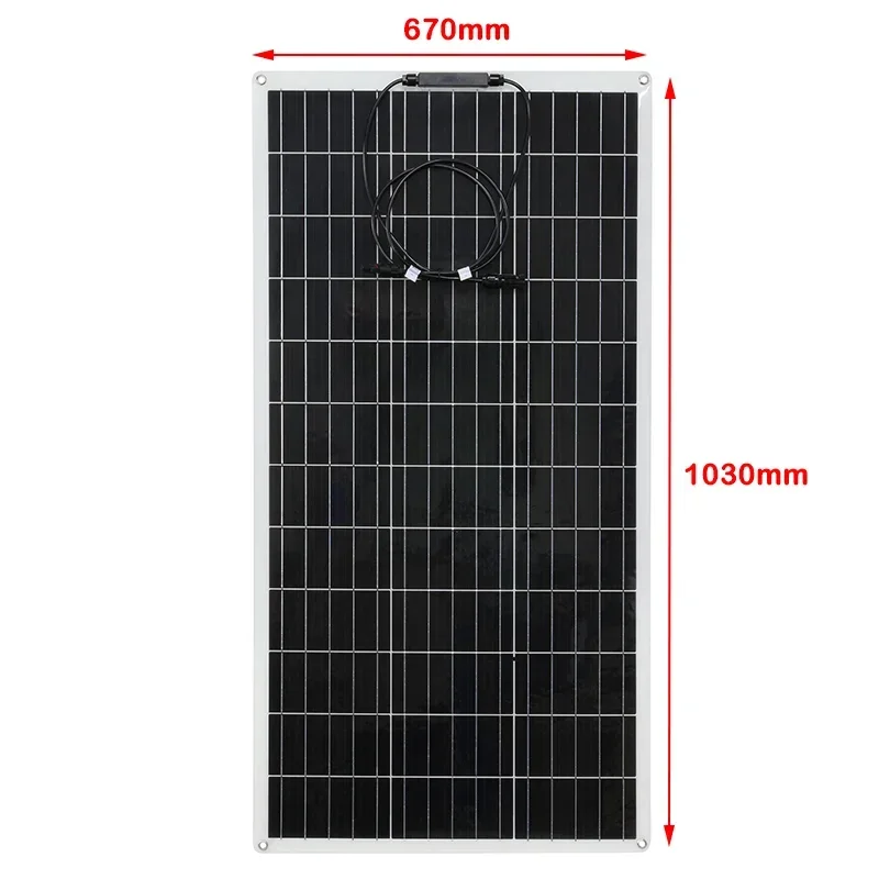 PET 300W Flexible Solar Panel with 12V 24V Solar Controller Monocrystalline Battery Charger for Rv Electric Car Camping Yacht