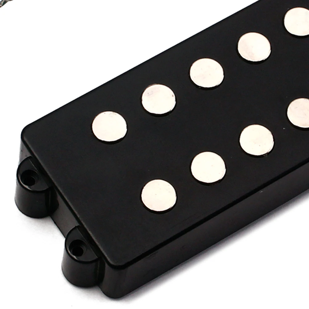 

5 String Electric Bass Pickups Bridge Neck Pickups Set for Bass Guitar Open Style Guitar Parts and Accessories GMB17 Black