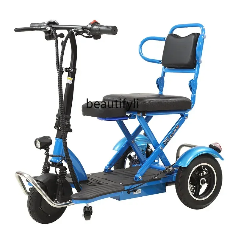 

yj Elderly Electric Tricycle Disabled Foldable and Portable Anti-Flip Men and Women Casual Battery Car