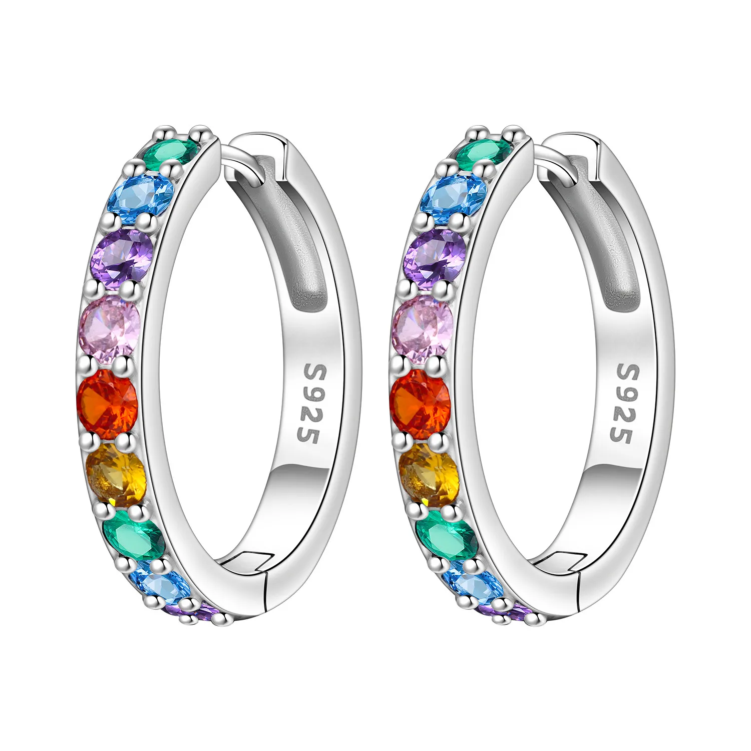 

Orstarry S925 Sterling Silver Color Zircon Minimalist Design Earrings Hoop Earrings For Women Jewelry Original Party Trendy Gift