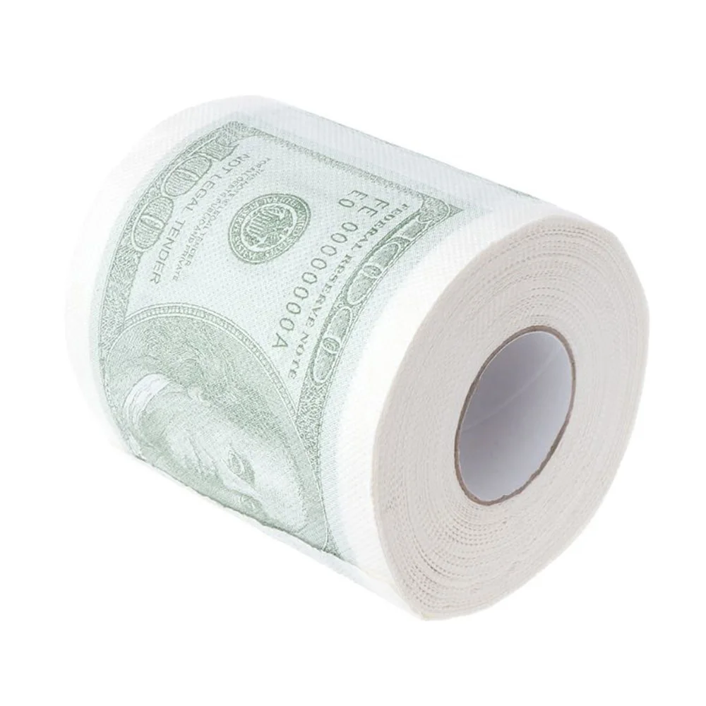 1~8PCS Funny One Hundred Dollar Bill Toilet Roll Paper Money Roll $100 Novel Gift Toilet Tissue Sanitary Paper Wood Pulp Paper