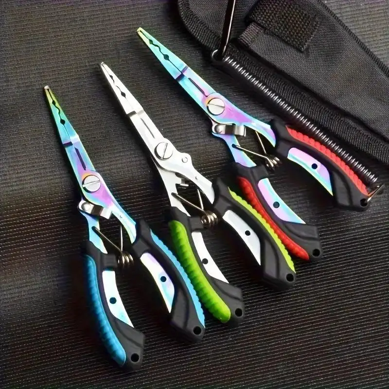 Eagle Beak Fish Holder Pliers 1Pcs Stainless Steel Titanium Coated Rust-proof Gripper for Offshore Shore Fishing
