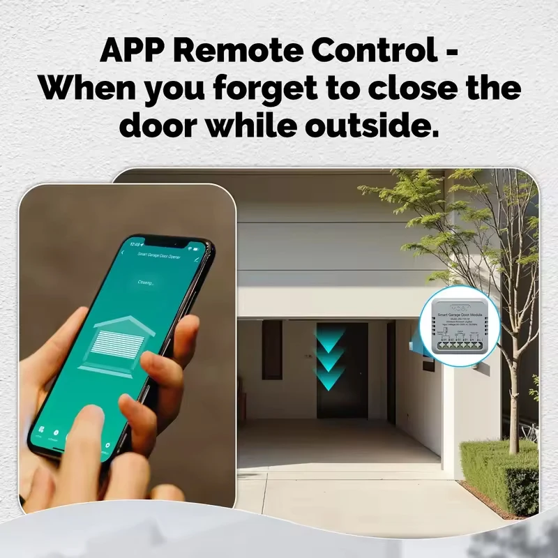 MOES Tuya Zigbee Garage Door Controller Module Smart Home Real-time Notifcation App Remote Control Works With Alexa Google Home