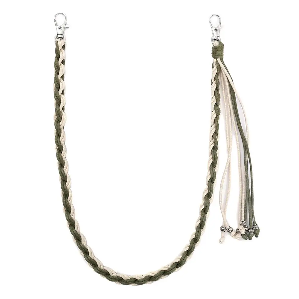 Модная тканая подвеска для брюк, цепочка в стиле панк-рок, универсальная поясная цепочка, джинсы, брюки, Harajuku, поясная брелок для ключей для мужчин и женщин