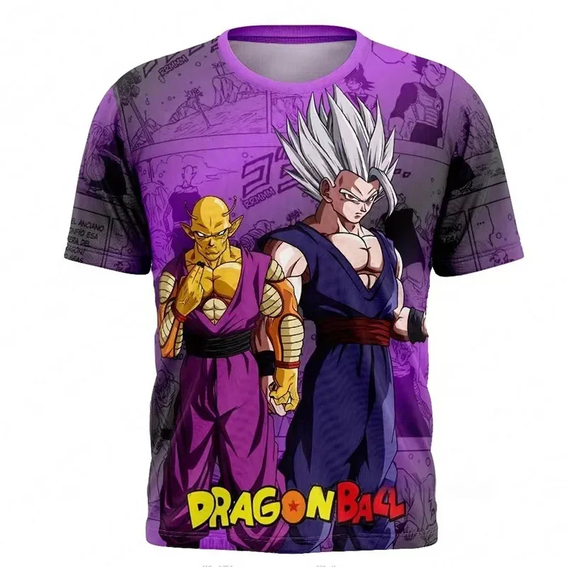 2026 New Anime Dragon Ball Son Goku Vegeta 3D Print Men's Cosplay T-shirt Summer Short Sleeve Tees Casual Sports Kids/Adult Tops
