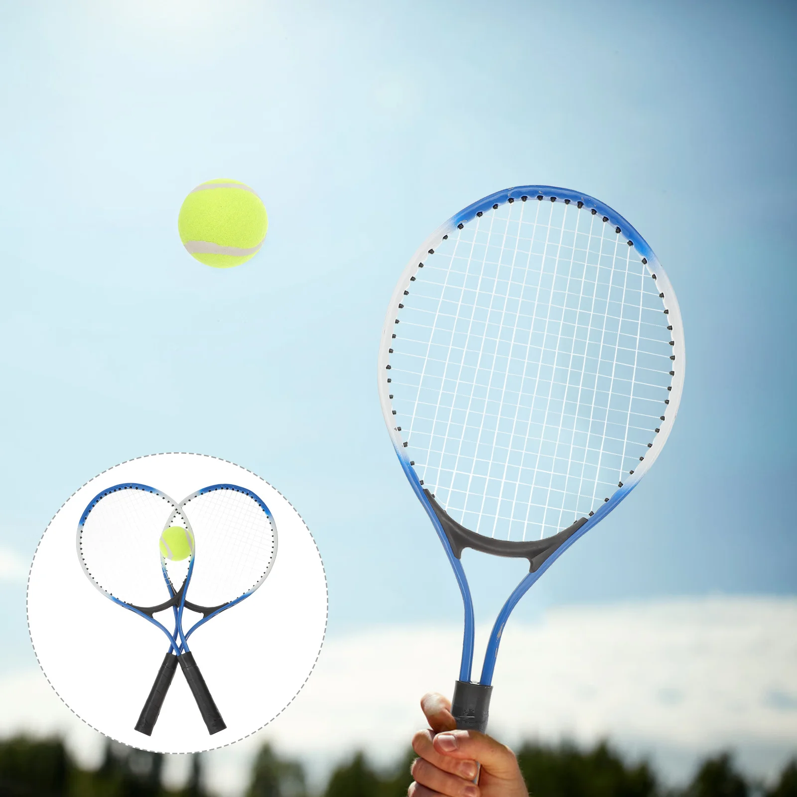 

1 set Mini Alloy Tennis Racket For Kids Lightweight Youth Sports Outdoor Play Equipment For Children Teens Beginners