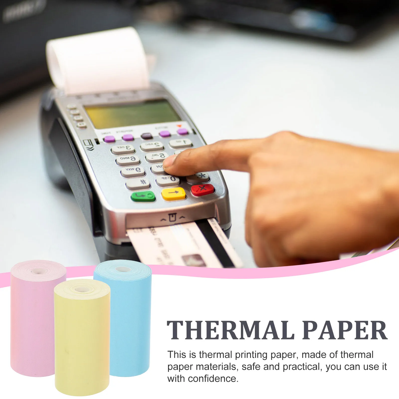 

1pcs Thermal Rolls Receipt Paper for Thermal Printer Heat Resistant Printing Paper Small Size Storage Light