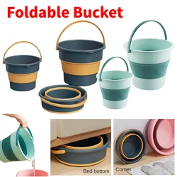 4.6-16.8L Portable Foldable Bucket Basin Tourism Outdoor Cleaning Bucket Fishing Camping Car Washing Mop Space Saving Buckets