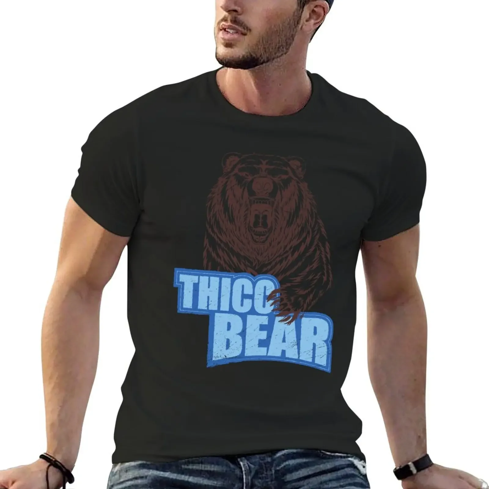 THICC Bear - Blues T-Shirt korean fashion anime figures summer clothes clothing for men