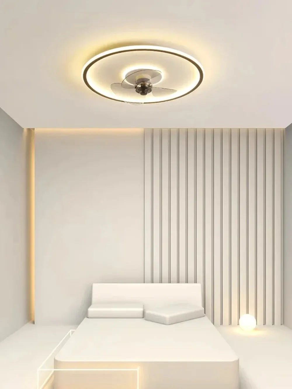 Imagem -02 - Modern Teto Fan Light Ledcom Luz Pendant Lamp Pendurado Fixture Sala de Estar Quarto Sala de Jantar Home Decor Fãs