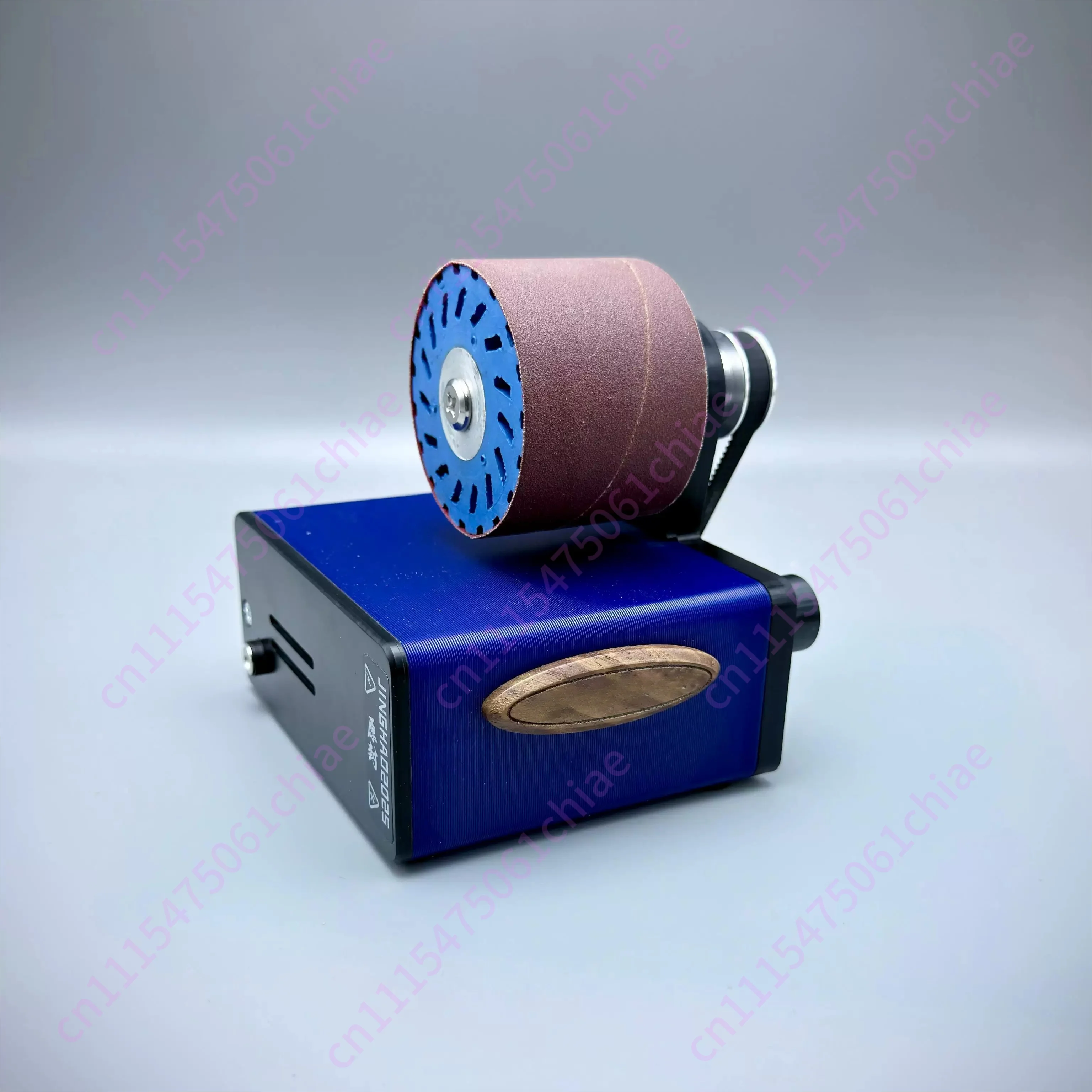Adjustable  Grinder with Wooden Wheel + Cloth Wheel + Sanding Wheel Desktop Electric Leather Polishing Machine Set Speed