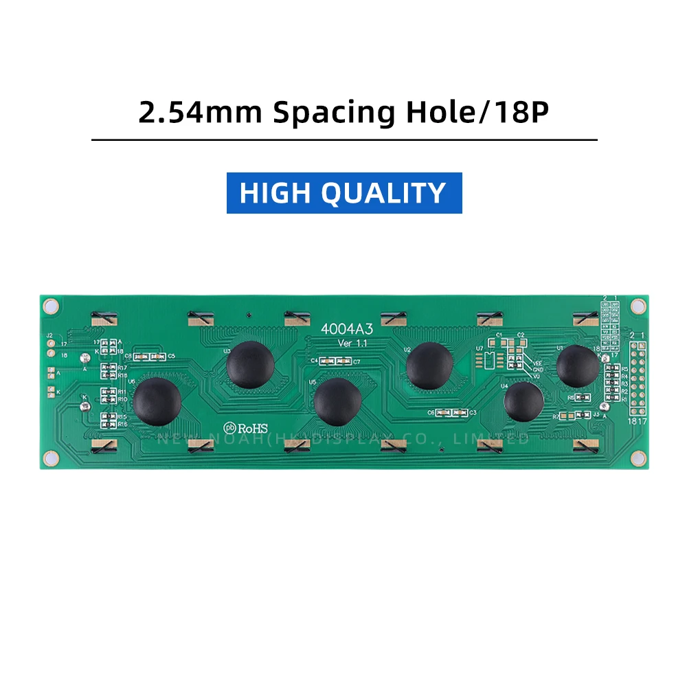 Cyrillic Green Light Black Letters 4004A3 Display Screen ST7066U With LED Backlight Character Module Support Scheme Development