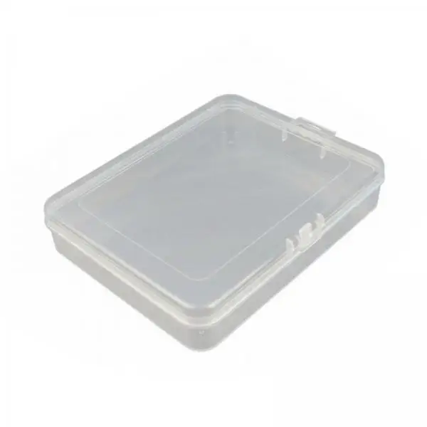 Card Storage Case PP Plastic Clear Storage Box with Lid Stackable Container for Business Cards Electronic Components and Rings
