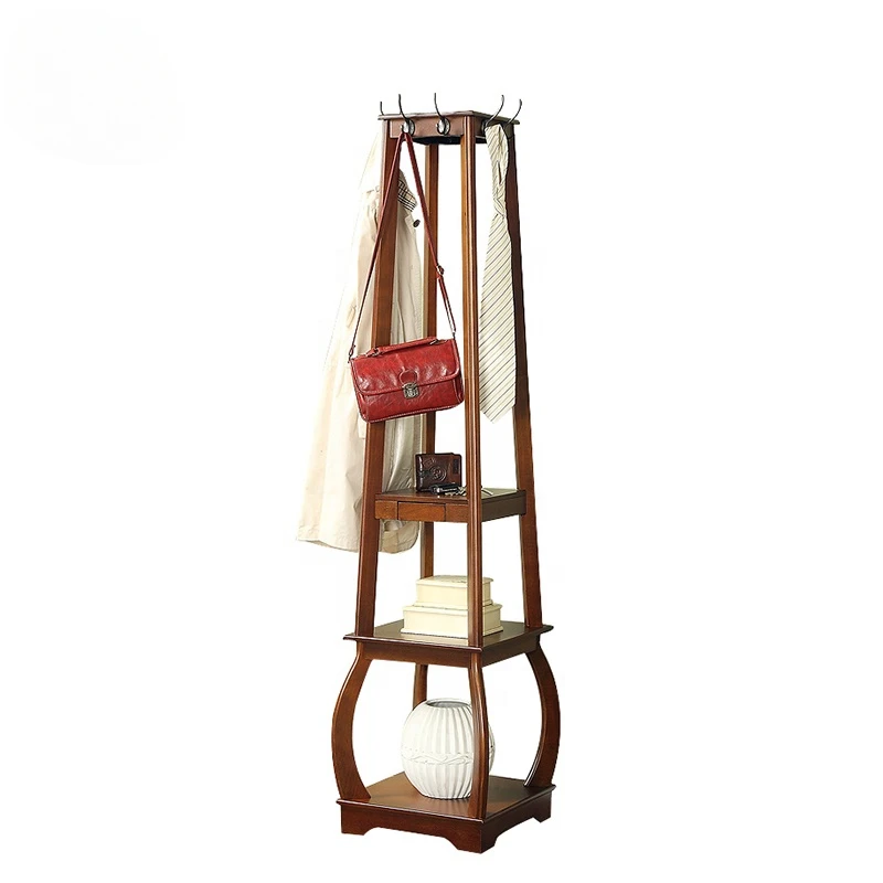 wooden vertical hanger portable self-assembled foldable hanger