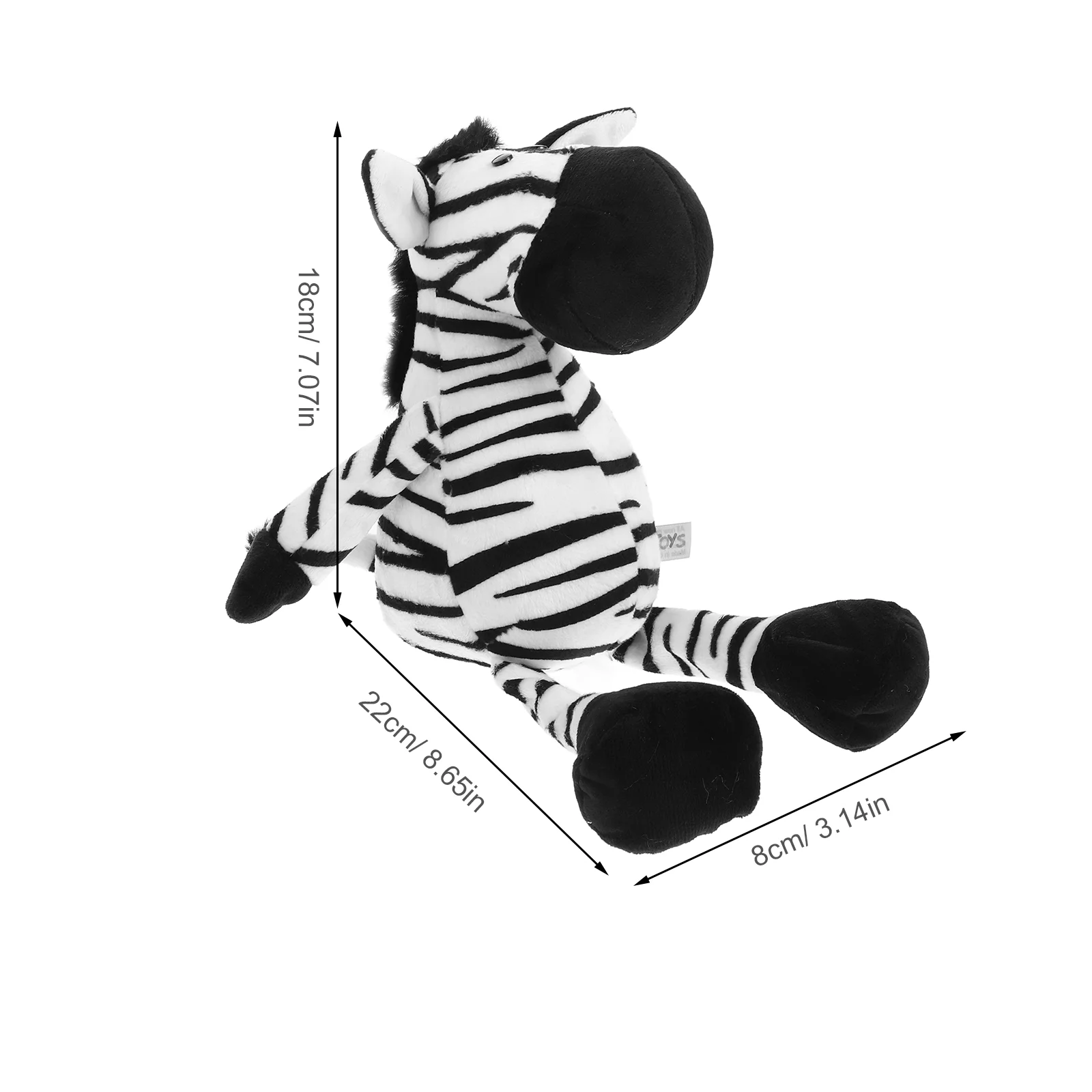 Zebra Forniture per bambini Peluche Kawaii Bambini resistenti all'usura Peluche corto per la casa