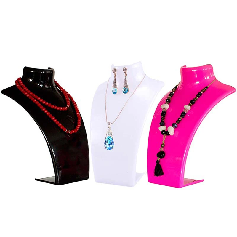 

Mannequin Bust Jewelry Display Rack Necklace Display Holder Jewelry Organizer For Ear Stud/Earrings Stand Necklace Chain