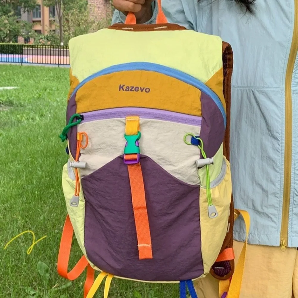 Nylon Travel Backpack Multicolored Multifunctional Outdoor Rucksack Scratch Prevention Durable Mountaineering Bag Camping