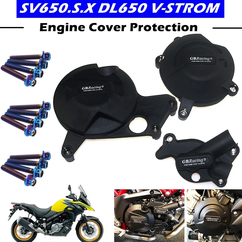 

Motorcycles Engine Cover Protection case for case GB Racing For SUZUKI SV650.S SV650X DL650 V-STROM 2015-2022 GBRacing Engine