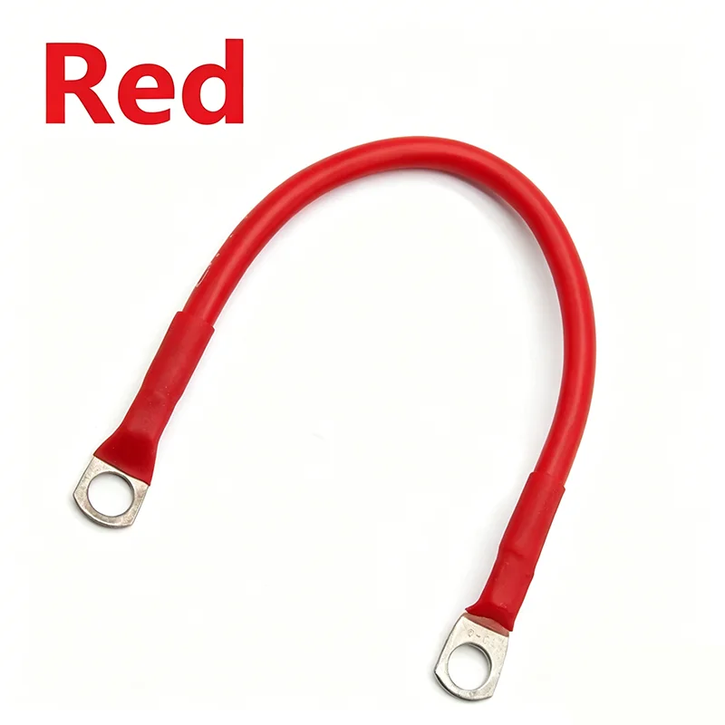 Batterie-Wechselrichter-Kabelset mit M8-Kabelschuh 4/6/8AWG, Länge 20~100cm, RV-Kupfer PVC-isoliert für Solaranlagen, USV und Autoverbindungen